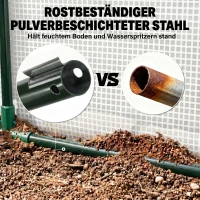 Outsunny Foliekas, Mini-Tunnelkas met Net-Vensters, UV-bestendig, Kunststof-Folie, 200 x 80 x 45 cm, Wit(m-7)