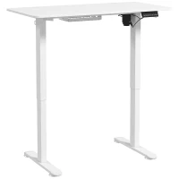Vinsetto Scrivania sit-stand regolabile in altezza, 120x60x72-116cm, Bianco(m-7)
