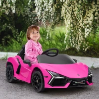AIYAPLAY Carro Elétrico para Crianças de 3-5 Anos Tração Suave Controlável por Controle Remoto com Buzina Plástico e Metal Rosa(m-5)