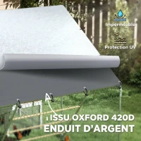 PawHut Enclos poulailler extérieur parc grillagé 6 m² avec perchoir et mangeoire acier galvanisé Ø25mm 300x200x195cm argent(m-7)