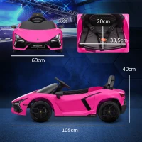 AIYAPLAY Carro Elétrico para Crianças de 3-5 Anos Tração Suave Controlável por Controle Remoto com Buzina Plástico e Metal Rosa(m-3)