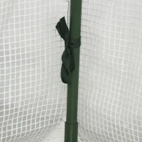 Outsunny Foliekas, Mini-Tunnelkas met Net-Vensters, UV-bestendig, Kunststof-Folie, 200 x 80 x 45 cm, Wit(m-12)
