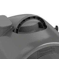 PawHut Maison de Toilette pour Chat Bac à Litière Fermé, Nettoyage facile, Bac Acier Inoxydable, 52,4x41,3x39,9cm, gris foncé(m-11)