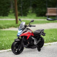 AIYAPLAY Moto électrique pour enfants 12V moto porteur Honda pour enfants 3 à 6 ans avec musique, phares rouge(m-2)