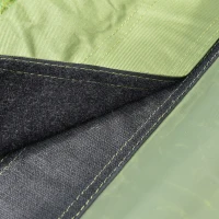 Outsunny Campingbed voor volwassenen - 4-in-1 set met tent, slaapzak, matras en waterdichte comfortabel opvouwbare, donkergroen(m-11)