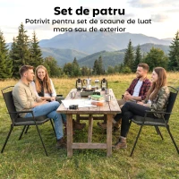 Outsunny Pernă de Scaun pentru Exterior, 39,5x39,5cm, Gri Închis(m-5)