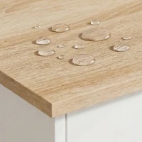 HOMCOM Aparador Buffet Armario de Cocina Estilo Granja de 140 cm con 2 Cajones y 2 Armarios Blanco(m-9)