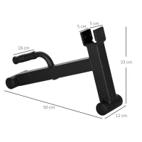 SPORTNOW Macaco para Halteres Suporte de Barra em Aço com Pega Antiderrapante para Musculação em Casa Carga Máx. 200 kg(m-3)