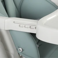 AIYAPLAY Trona Plegable para Bebés 6-36 Meses con Altura Regulable Doble Bandeja Lavable Ruedas Verde(m-8)