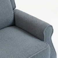HOMCOM Recliner Armchair with Extended Leg Rest - Grey(m-18)