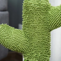 PawHut Arranhador para gato de interior em forma de cacto, árvore para gatos em sisal resistente com base, 40 x 40 x 65 cm, verde(m-5)