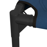 PawHut Lit surélevé pour chiens chats animaux de compagnie tissu oxford textilène micro-perforé 61 x 46 x 18 cm bleu et noir(m-12)