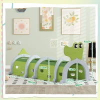 AIYAPLAY Túnel Crocodilo Forma Flexível Robusto para Crianças 3-6 anos 194x88x92 cm Verde(m-3)