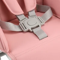 AIYAPLAY Trona Plegable para Niños 6-36 Meses con Altura Ajustable Doble Bandeja Lavable Ruedas Rosa(m-9)