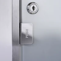 HOMCOM Armoire à pharmacie murale à 3 niveaux en acier inoxydable avec porte verrouillable en verre avec 2 clés(m-8)