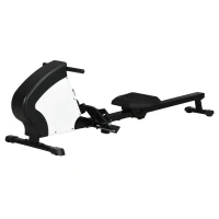 Remoador de apartamento dobrável - Aosom.fr x FFHandball - 8 níveis de resistência magnética, ecrã LCD - aço preto e branco(m-7)