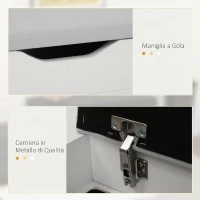 HOMCOM Mobile Scarpiera Salvaspazio con Panca Contenitore e Vani Aperti(m-6)