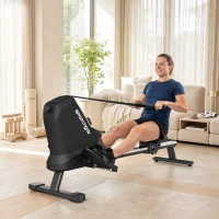SPORTNOW Aparat de Vâslit, 16 niveluri de rezistență magnetică, șină din aluminiu, Bluetooth, compatibil APP.(m-8)