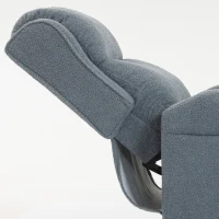 HOMCOM Recliner Armchair with Extended Leg Rest - Grey(m-17)