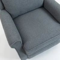 HOMCOM Recliner Armchair with Extended Leg Rest - Grey(m-16)