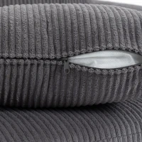 HOMCOM 2 Seater Sofa, Corduroy Small Couch with Spring Cushion, Wide and Deep Seat, Dark Grey(m-9)