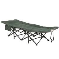 Outsunny Opvouwbare ligstoel met verstelbare rugleuning en bekerhouder 68 x 190 x 48 cm Grijs(m-10)