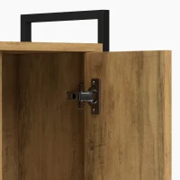 HOMCOM Freestanding Bathroom Cabinet, Tall Bathroom Storage Cabinet with Drawers and Shelves, Linen Storage, Brown(m-12)