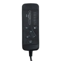HOMCOM Cadeira de escritório massageadora e aquecedora, cadeira de escritório ergonómica com altura ajustável, função de balanço, cinza(m-9)