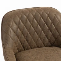 HOMCOM Conjunto de 2 Bancos de Bar, Bancos Altos de Cozinha com Assento Giratório e Altura Ajustável, Castanho Escuro(m-7)