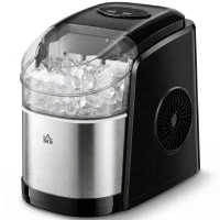 HOMCOM Machine à glaçons réservoir eau 1,7 L capacité réservoir glace 0,9 Kg pelle et panier inclus 9 glaçons/ 6-12minutes(m-18)