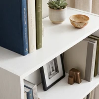 HOMCOM Estante de arrumação com 3 compartimentos e prateleira ajustável, 60 x 24 x 93 cm, branco(m-10)