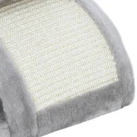 PawHut Arbre à chat, tour de jeux pour chats avec pont à griffer en sisal, tunnel demi-rond 2 balles 40 x 30 x 43 cm gris(m-12)