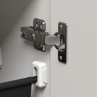 HOMCOM Zapatero 5 Estantes Puertas Reversibles Cierre Amortiguado Espejo Color Blanco.(m-7)