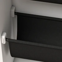 HOMCOM Zapatero 5 Estantes Puertas Reversibles Cierre Amortiguado Espejo Color Blanco.(m-8)