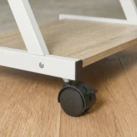 HOMCOM Escritorio para Ordenador con 4 Ruedas Bandeja Deslizante para Teclado Color Roble(m-8)