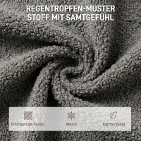 HOMCOM Drehbarer Sessel mit Fußhocker, höhenverstellbarer Akzentstuhl mit verstellbarer Kopfstütze, Schaukel-Funktion, Grau(m-6)