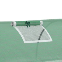 Outsunny foliekas minitunnelkas met gaasvenster, UV-bestendig koudframe voor tuinteelt, PE-folie, groen, 200 x 80 x 45 cm(m-13)