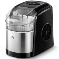 HOMCOM Machine à glaçons réservoir eau 1,7 L capacité réservoir glace 0,9 Kg pelle et panier inclus 9 glaçons/ 6-12minutes(m-1)