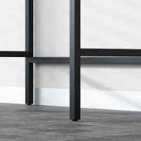 HOMCOM Wasmachinerek badkamer met droogstang, 3 niveaus, 67 x 40 x 161,8 cm, bruin(m-12)