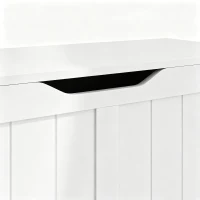 HOMCOM Banco Contenedor con Tapa Elevable 100 cm Blanco(m-14)