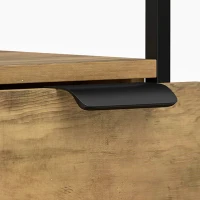 HOMCOM Freestanding Bathroom Cabinet, Tall Bathroom Storage Cabinet with Drawers and Shelves, Linen Storage, Brown(m-13)