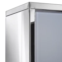 HOMCOM Armoire à pharmacie murale à 3 niveaux en acier inoxydable avec porte verrouillable en verre avec 2 clés(m-9)