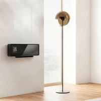 HOMCOM Chauffage mural en céramique 1000/2000W, radiateur électrique, ventilateur, thermostat, minuterie, 54x18,7x12,3cm, noir(m-2)