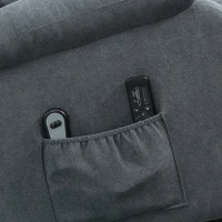 HOMCOM Sillón Eléctrico Elevador Reclinable 135° en Tejido Efecto Lino con Reposapiés Gris(m-14)
