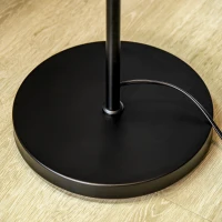 HOMCOM Luminária de chão para sala estilo industrial 3 abajures orientáveis em aço 38 x 28 x 169 cm preto(m-5)