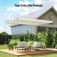 Outsunny Toile de toit de rechange pour pergola toile de remplacement protection solaire Anti-UV 30+ pour pergola de 3 x 2 m(m-2)