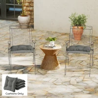 Outsunny Pernă de Scaun pentru Exterior, 39,5x39,5cm, Gri Închis(m-10)