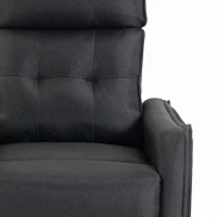 HOMCOM Sillón Masaje Reclinable Manual en Tejido Efecto Lino con Mando, Gris oscuro(m-10)