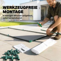 Outsunny Foliekas, Mini-Tunnelkas met Net-Vensters, UV-bestendig, Kunststof-Folie, 200 x 80 x 45 cm, Wit(m-6)