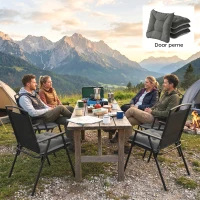 Outsunny Pernă de Scaun pentru Exterior, 39,5x39,5cm, Gri Închis(m-8)